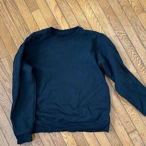 Girlfriend Collective Classic Black Crewneck Sweatshirt